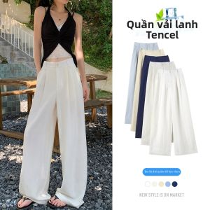 La Chapelle | Quần Dài Chân Rộng Tencel Linen Mỏng Hè