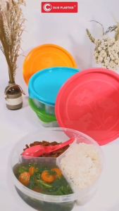 Lunch Box Oyama free sendok / Tempat Bekal 3 sekat dari clio