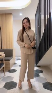 Setelan Crinkel Wanita Jumbo LD 120 Muat BB 75-80 Setelan Wanita Terbaru