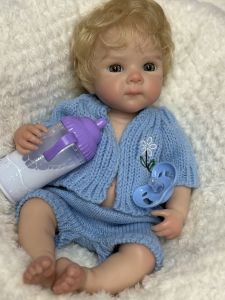 OtardDolls--Open Mouth 33cm Solid bebe reborn de silicona Dolls With Rooted Hair Can Washable Body Newborn Silicone Dolls