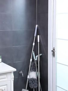 Joybos TBGG Mop Hook Punch-free Mop Clip Wall Storage Broom Hanger Clip Bathroom Broom Mop Holder Clip Toilet brush Rack Wall Mounted Mop Holder
