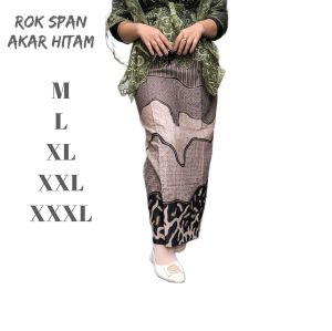 Promo!!!ROK SPAN BATIK BAWAHAN KEBAYA/ROK WISUDA/ROK TUNANGAN UK M - JUMBO