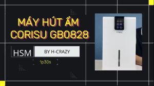 Máy hút ẩm CORISU RX02B 3IN1 ba lớp lọc vi khuẩn tích hợp đèn LED độ ồn thấp thiết kết hiện đại dung tích lớn 2.4L