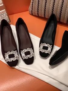 MIFEI | Giày Gót Cao Đơn Có Đính Hạt Kính Size 41 đến 43