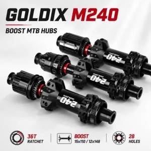 GOLDIX | GOLDIX 240 MTB Boost Hub 36T Ratchet 28H Straight Pull Centerlock 110x15 148x12 HG XD MS Tương Thích Cho Xe Đạp 10-12 Tốc Độ