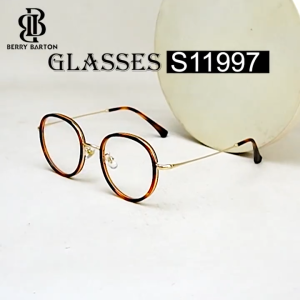 Berrybarton Kacamata Minus Frame Bulat Metal TR Anti Radiasi Photocromic Fashion Pria Wanita S11997