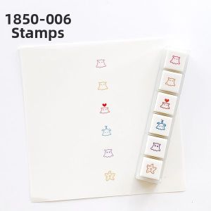 KODOMO NO KAO | Six-linked Self-inking Pressable Stamp for Journals