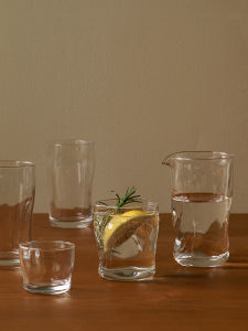 Japanese Aderia Glass Cup Set Multi-Piece Water Cup Tea Cup Fair Price Beverage Cup Wine Cup Na Ca Glass round Shape Transparent