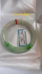 Vòng Cẩm Thạch Tự Nhiên Kiểm Định P Lab No 278137 Ni 50mm Chột 7mm Trắng Bông Xanh Lý Nhấn Tím Bóng Đẹp Xuất Sắc Nữ 48kg - 52kg đeo ạ