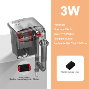 Aquarium Fish Tank Filter 3 in 1 Water Purification Circulation Pump Small Pump Silent Aeration Fish Tank Cleaning Tools
