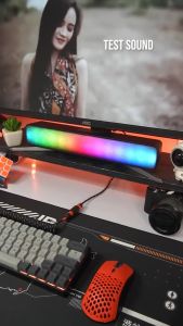 Soundbar Super BASS FLECO F-920 LED RGB Speaker Panjang Bluetooth Stereo Subwoofer Theater Audio 3D Efek Suara Bisa Dicas Baterai 3000mAh 4x Subwoofer Support TWS + Lampu LED