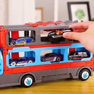 Children's Dinosaur Swallowing Vehicle Ejection Sliding Transport Track Storage Alloy Car Puzzle Toy Car