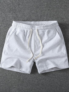 กางเกงขาสั้นผ้าฝ้ายแท้สำหรับผู้ชาย ทรงหลวม ทรงตรง ทรงลำลอง สำหรับฤดูร้อน กางเกงขาสั้นสำหรับออกกำลังกาย วิ่ง ฟิตเนส วิ่ง วิ่ง วิ่ง