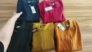 Jaket Comfy Pria Bahan Diamond Knit Comfy Jaket Polos Baju Panas Laki Luaran Outer Cowok Premium