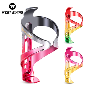 West Biking | WEST BIKING Bicycle Bottle Holder Lightweight MTB Water Bottle Cages Colorful Gradient Plated Bottle Holder Mountain Road Bike