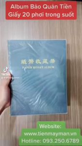 Album đựng tiền giấy 20 phơi 3 ngăn trọng (60 tờ tiền)