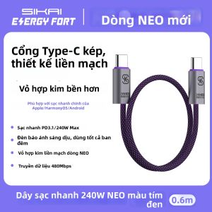 Sikai | Dây Cáp USB Type-C Sạc Nhanh 240W