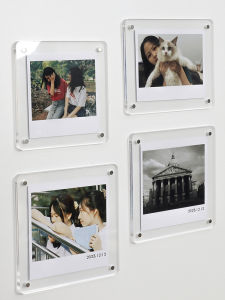 Acrylic Instant Photo Frame Magnets Photo Album Storage Display Case Compatible with Polaroid SX-70 Series i-Type Series 600 Series