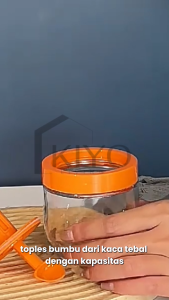 KIYO Tempat Bumbu Dapur Adjustable Dengan Takaran Wadah Bumbu Dapur Sendok Bisa Di Ukur  / Seasoning Box Sauce Spice Jar