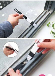 แปรงทำความสะอาด และ ที่ตักขยะ ร่องหน้าต่าง คอมพิวเตอร์ มุมบ้าน ด้ามไม้กวาด พร้อม ที่ตักขยะโกยฝุ่น