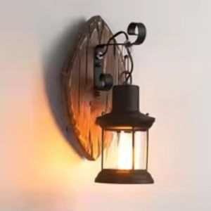 Đèn Tường Cổ Điển Phong Cách Rustic Công Nghiệp Vintage Làm Bằng Gỗ Dùng Cho Hành Lang Phòng Ngủ Nhà Nông Thôn Đèn Trang Trí Cổ Điển Với Chao Đèn Bằng Sắt