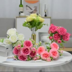 ดอกกุหลาบอังกฤษจัดช่อสำเร็จรูป ดอกไม้ประดิษฐ์ สวยงาม เสมือนจริง (พร้อมส่งในไทย ถึงมือรวดเร็วทันใจ)