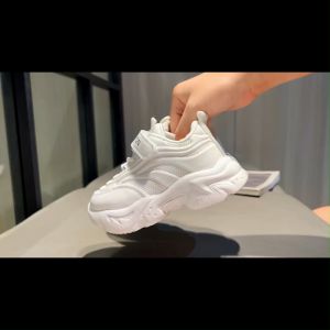 【On Hand】 White Shoes For Kids Girls Rubber Shoes Thick Sole Sneakers Baby Shoes 1 To 5 Years Old
