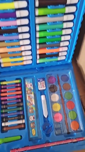 86-Piece Mega Art Set Ultimate Kids Drawing Kit with Crayons Pastels Colored Pencils