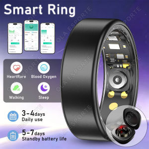New Smart Ring Ola Esporte Colorful Full Size 6-14 Heart Rate BloodPresure Health Smartring Take Photo Waterproof RingWith Case