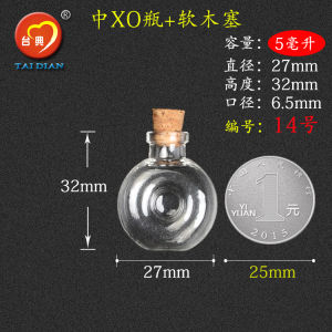 Chai Thủy Tinh Trong Suốt Mini Có Nút Chai Bằng Gỗ Mặt Dây Chuyền Hình Dạng Sáng Tạo Handmade Thổi Chúc Chai Thủy Tinh Từ Thành Phố Jinhua