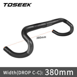 TOSEEK | TOSEEK Full Carbon Fiber Handlebar 380/400/420/440mm Bent Bar Black Matte Finish Road Bike Carbon Handlebar Bicycle Parts