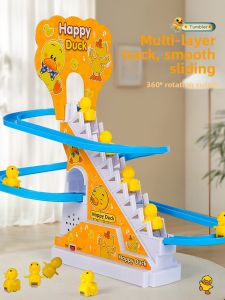 FANMIAO | Climbing Stair Yellow Duck Toy Educational Electric Track