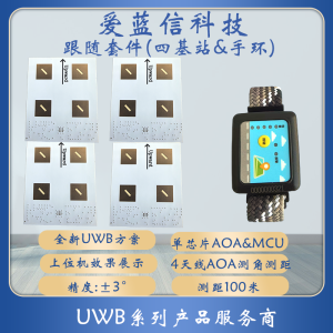 UWB Module Distance Measurement Angle Positioning Base Station Label PDOA following Car AOA Positioning 4 Antenna Development Board
