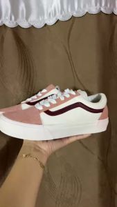 Video và Ảnh Thật Giày Van.s Old Skool Trắng Hồng Nữ Loại Đẹp Size 36 đến 39