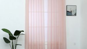 【119PHP!】HC 2PCS Korean Sheer Curtain With Ring Curtain Plain Katrina 5ft 7ft 9ft For Windows Bedroom Living Room Home Decoration Free Shipping Sale 140×220CM 140X255CM