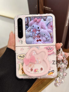 ZPOU Huawei PuraX Foldable Screen Phone Case Green Leaf Flower House Cake Bear Pocket2 Mela Magnetic Attraction Stand Xiaomi MIXFlip Lanyard Zflip65 Womens Style