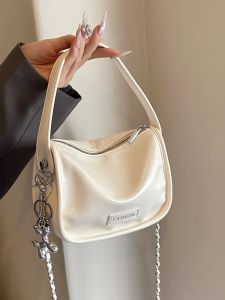 Soft Pure Color Chain Ins Crossbody Bag Womens Fashionable Versatile New 2025 Small Square Bag Casual Style Single Shoulder Handbag