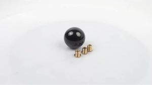 Acrylic Round Gear Short Shifter Knob Black Silver For All Car Manual Transmission and Automatic Transmission W/O Lock Button