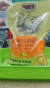 KATZE KING Tofu Cat Litter 6L | Clumping & Odor Control | Dust Free Natural Flushable Cat Litter for Cats & Kittens