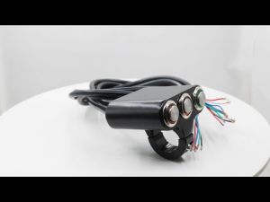Motorcycle accessories faucet aluminum alloy 3 press headlight switch self-locking self resetting