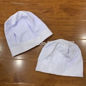 Mũ đầu bếp nhà hàng bếp trưởng màu trắng vải kaki