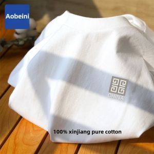 Pure Cotton T-Shirt Short Sleeve New Arrival Mens and Womens Same Summer Half-Sleeved Loose Students K-style Couples Tops Ins Fashion