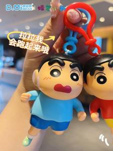 Cute Cartoon Keychain Pull Rope Backpack Couple Satchel Keychain New 2025 Pencil New Pull Rope Keychain Couple Bag Accessories