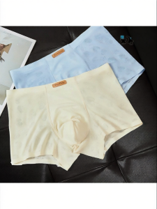 Invisible Silk Breathable Mesh High Elastic Mens Boxer Shorts