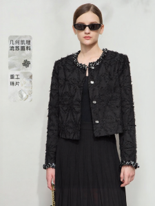 Elegant Style Beaded Fringe Blazer Short