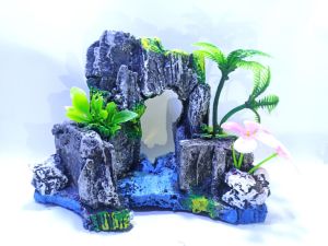 Hiasan Aquarium Tebing / tebuat dari bahan resin/ Ornament Aquarium/ Tebing Gua/ Kualitas Premium