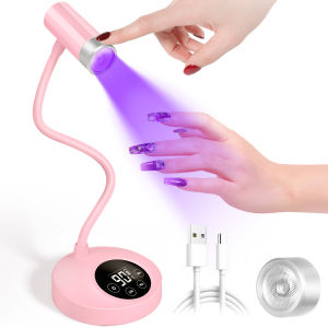 เครื่องอบเล็บยูวีแอลอีดีแบบชาร์จไฟได้ คอห่าน แสงยูวีสำหรับเล็บ พกพาสะดวก 12 วัตต์ พร้อมตัวตั้งเวลา 4 ระดับ และเซ็นเซอร์อัตโนมัติ