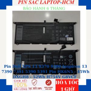 Pin laptop Dell XPS 13 9370 9380 Inspiron 13 7390 7391 5390 5391 Pin HK6N5 - 45Wh DXGH8 - 52Wh H754V G8VCF