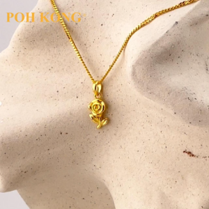 POH KONG 916/22K Yellow Gold Roses Pendant