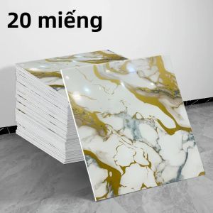 20 Chiếc Đá Cẩm Thạch Hoa Văn Tự Dán Tấm Tường Chống Thấm Nước Chống Ẩm Dễ Dàng Lắp Đặt Bắt Chước Ốp Phong Cách Cổ Điển Đồ Nội Thất Tầng Miếng Dán